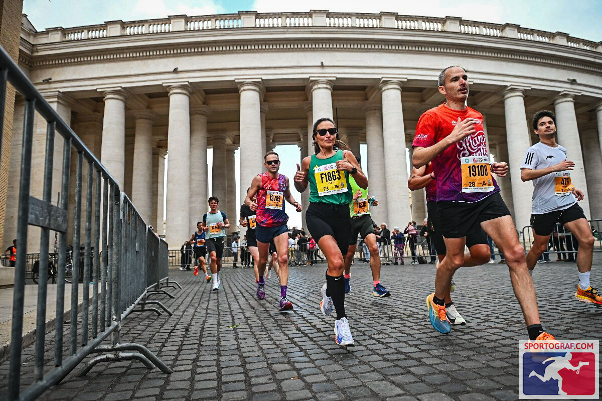 Eva García Morales en el maratón de Roma 2025