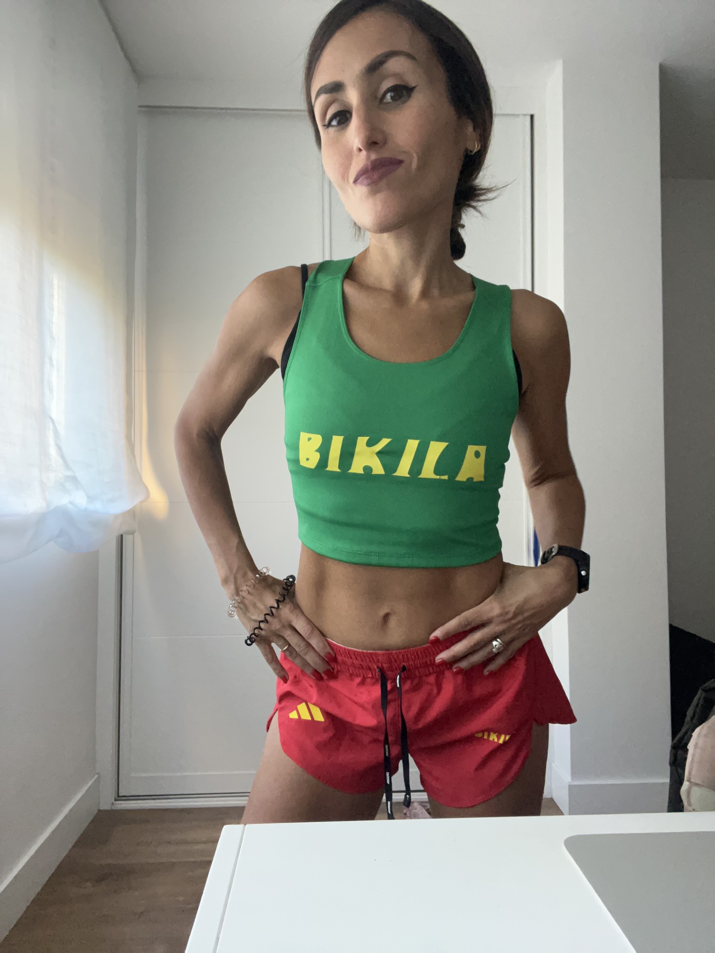 Eva García Morales tras un entrenamiento matinal en Madrid