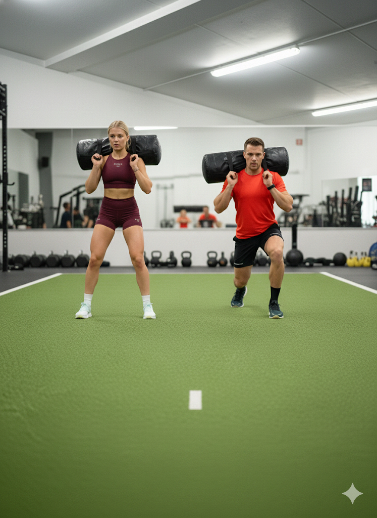 Atleta entrenando Hyrox en España, combinación de carrera y fuerza